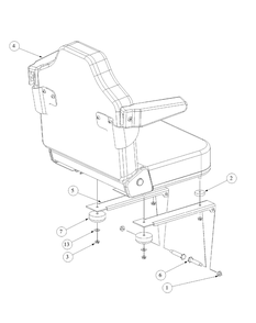 Seat Assembly Diagram and Parts List for M72-GN 53AB5FEZ150-28-HP Cub Cadet Lawn Tractor